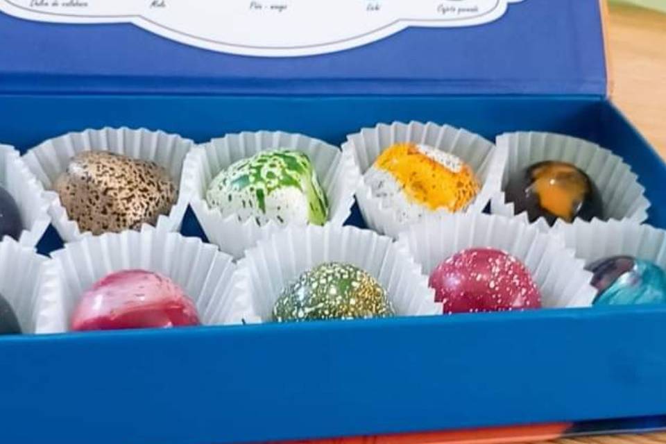Caja 10 chocolates tapa magnét