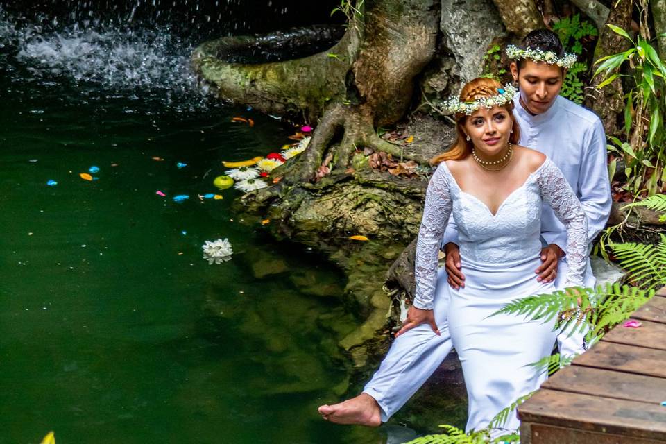 Cenote para ceremonias y celebraciones nupciales