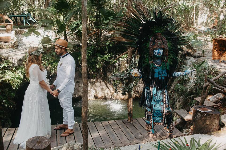 Cenote para ceremonias y celebraciones nupciales