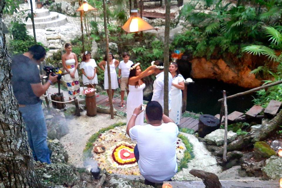 Cenote para ceremonias y celebraciones nupciales
