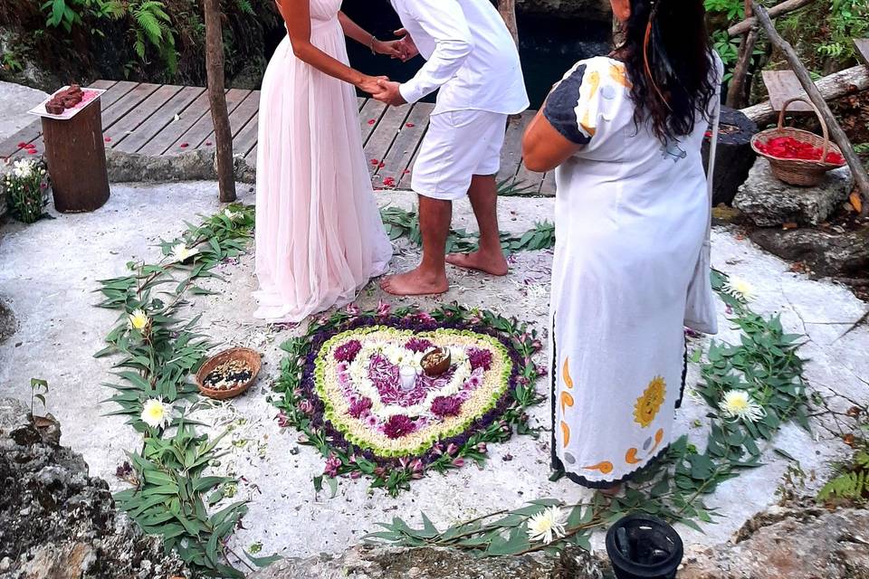 Cenote para ceremonias y celebraciones nupciales