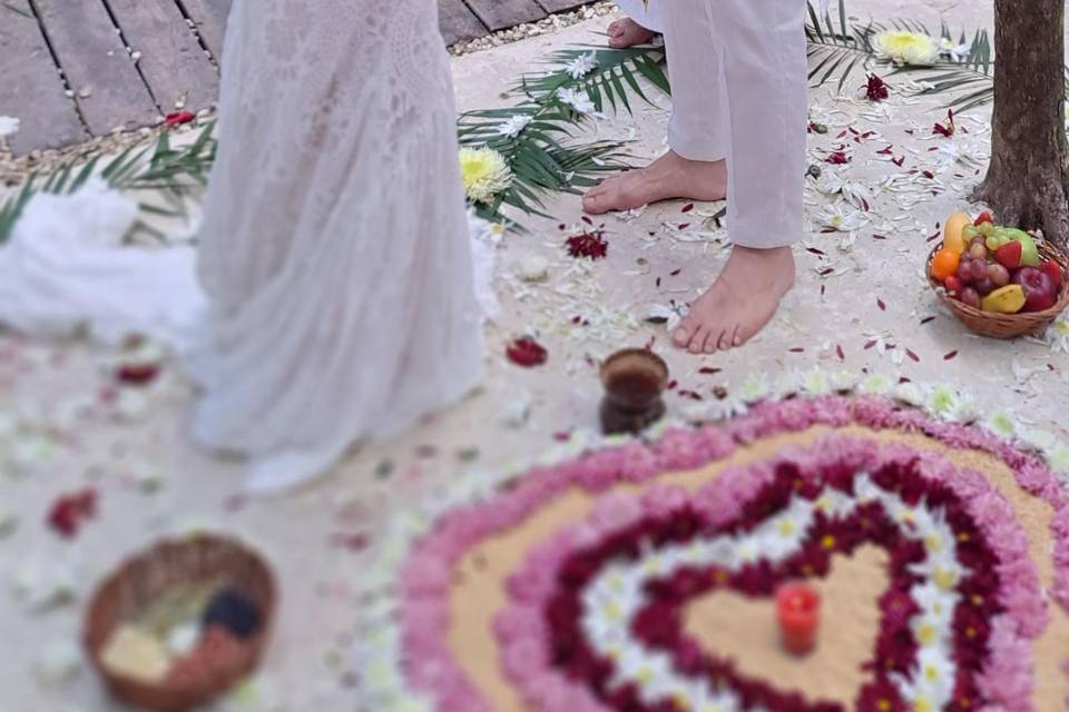 Cenote para ceremonias y celebraciones nupciales