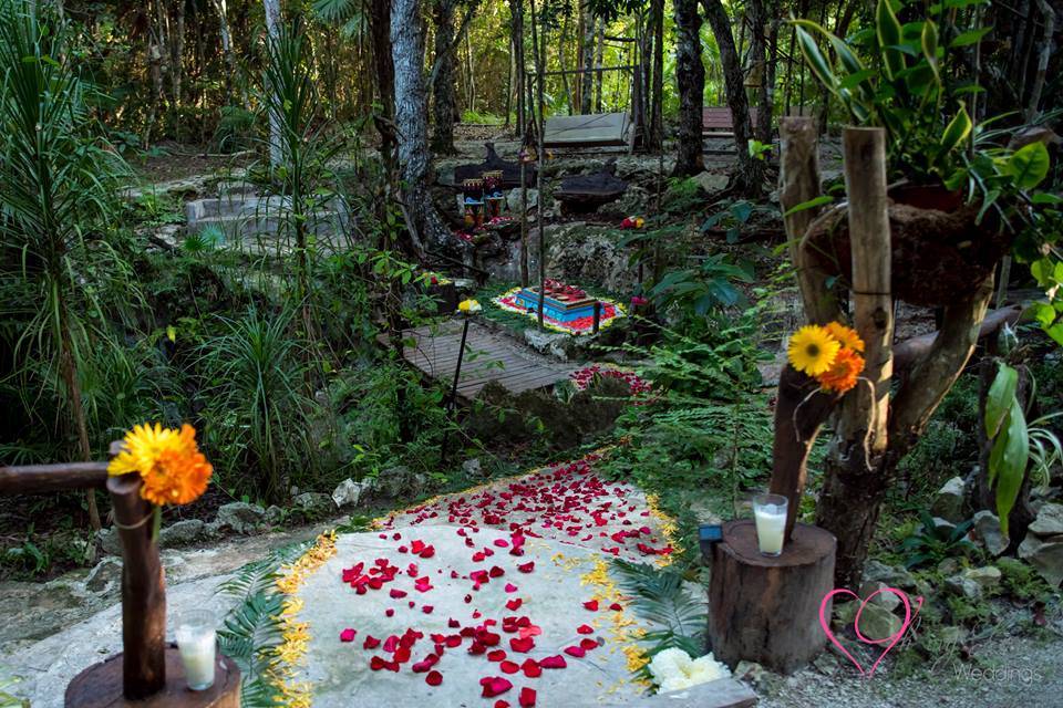Cenote para ceremonias y celebraciones nupciales