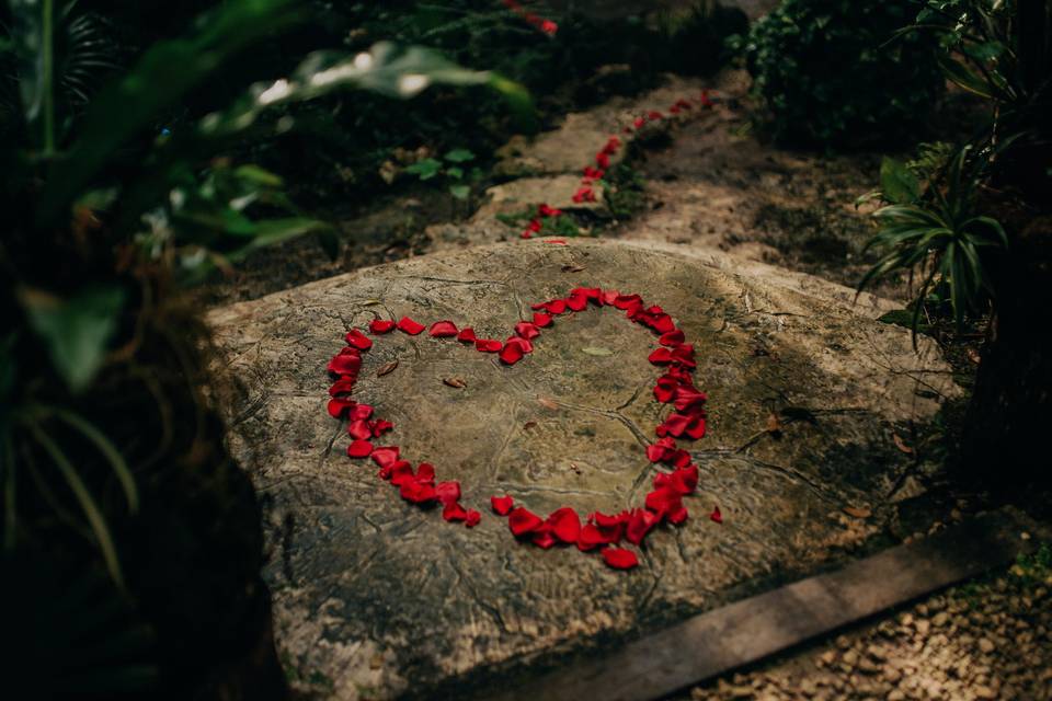 Cenote para ceremonias y celebraciones nupciales
