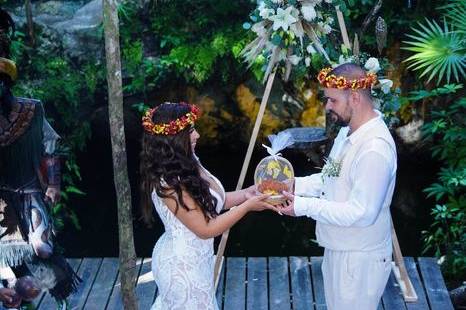 Cenote para ceremonias y celebraciones nupciales