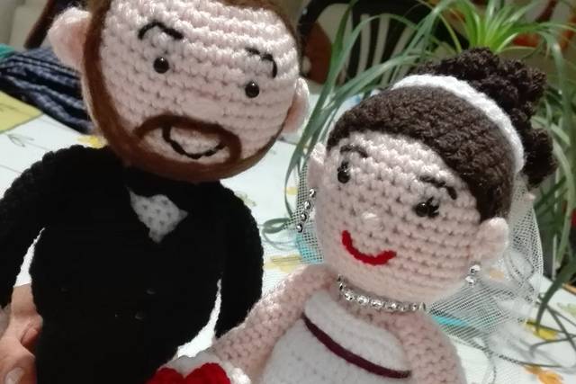 Novios tejidos a mano