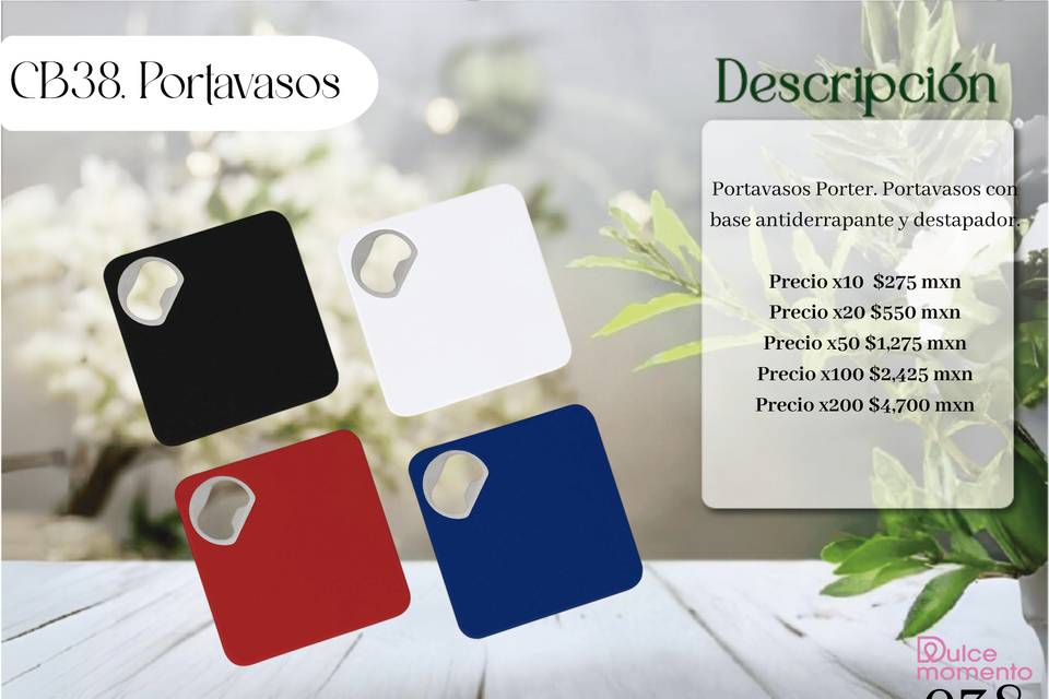 Destapador Portavaso