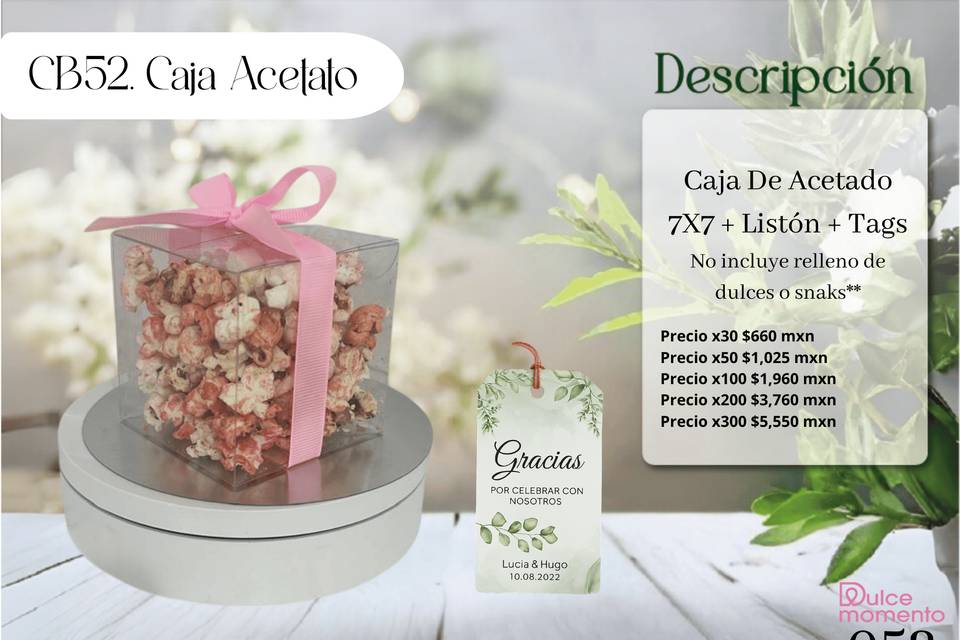 Caja acrilico