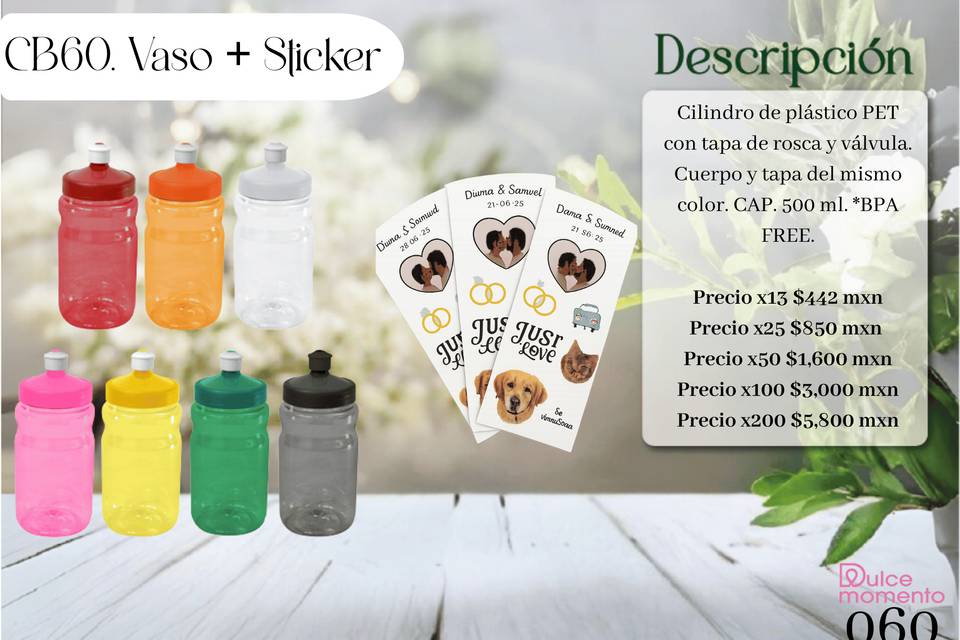 Vaso + stickers