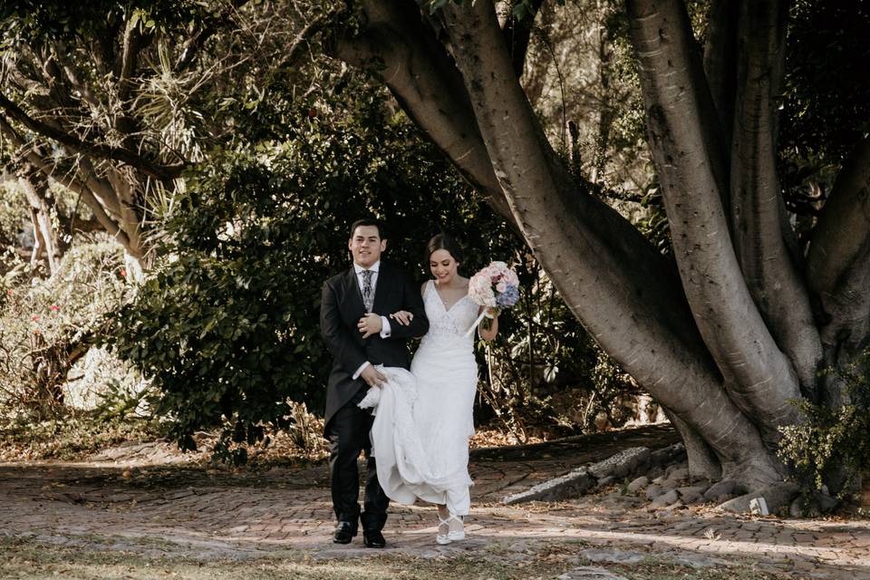 La entrada de los novios