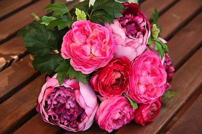 Bouquet en tonos rosas