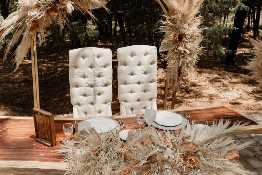 Estilo vintage en el bosque