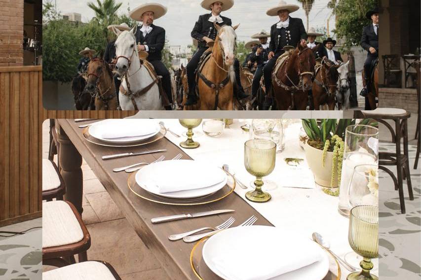 Boda Patio Interior y Jardín