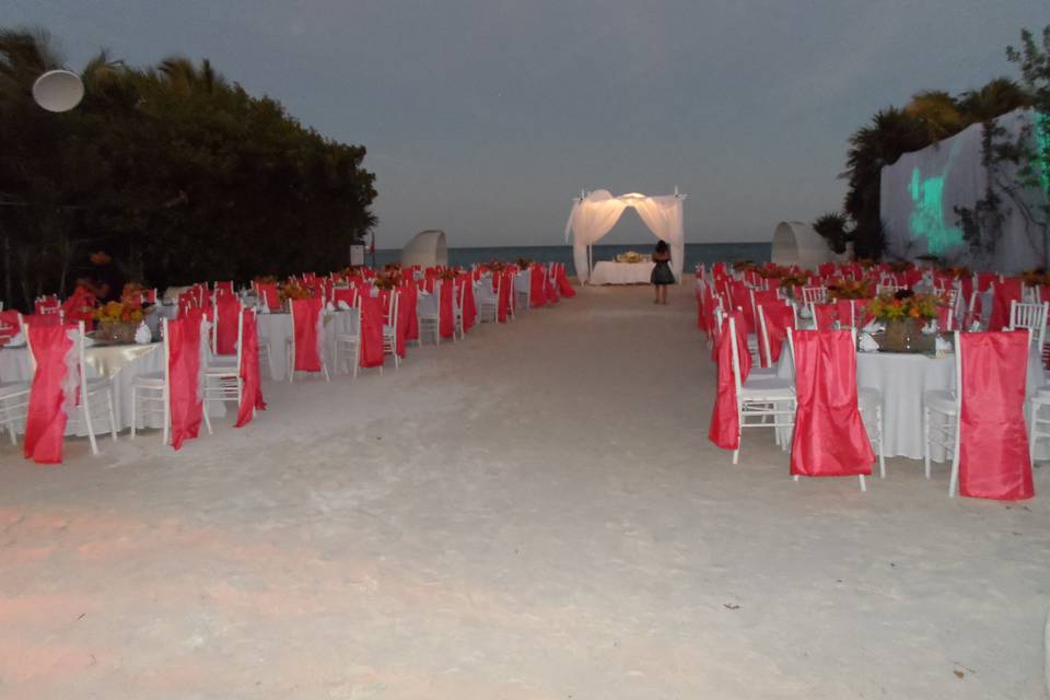 Ceremonia y banquete playa