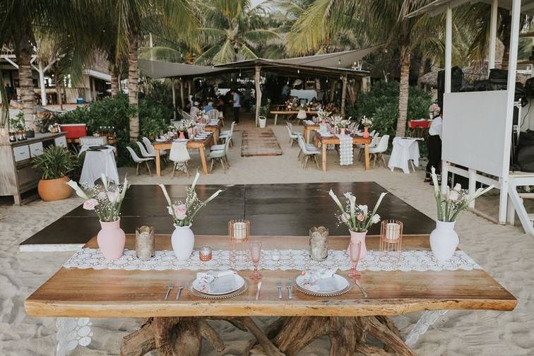 Boda romántica en playa