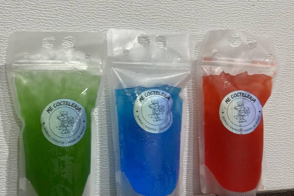 Bolsas de bebidas de colores