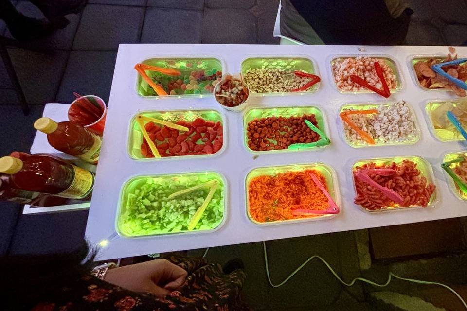 Variedad de toppings a elegir