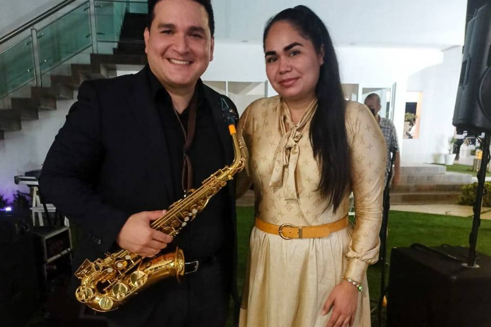 Con el mejor saxofonista