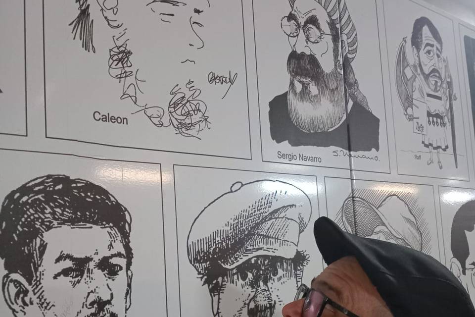 Mi caricatura en mural