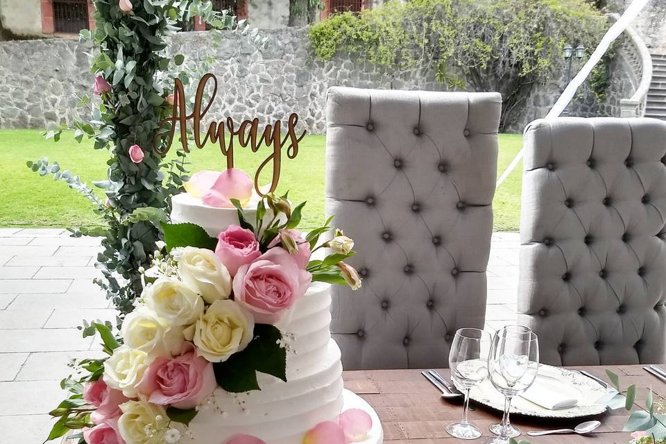 Three wedding cake
