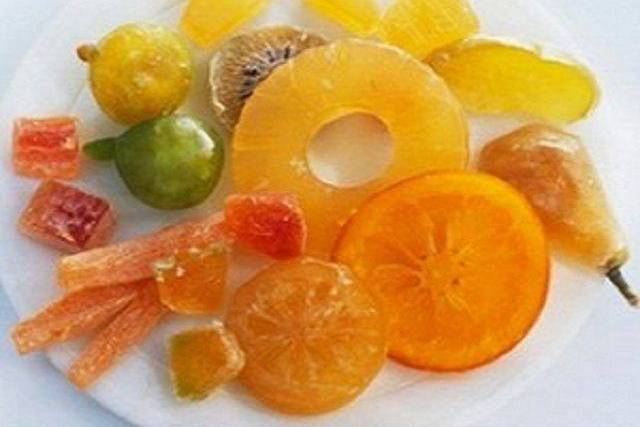 Frutas confitadas
