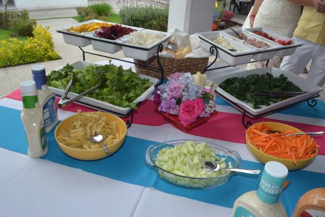 Montajes diversos de ensaladas