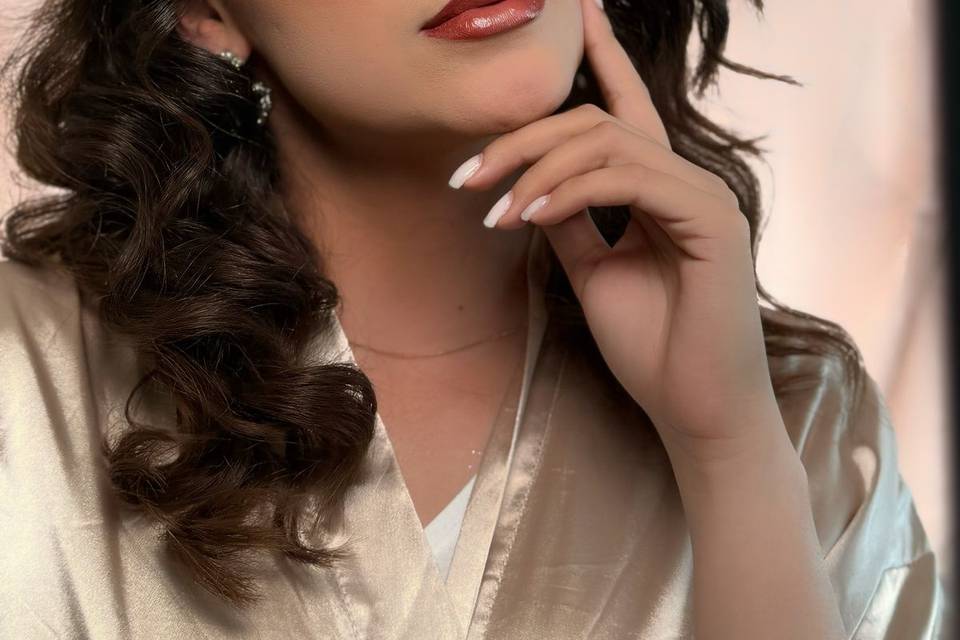 Bridal makeup tonos rosas