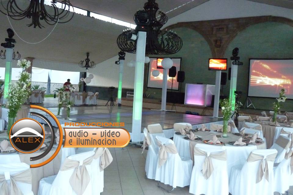 Columnas con led