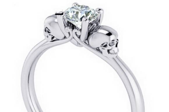 Anillo compromiso calaveras