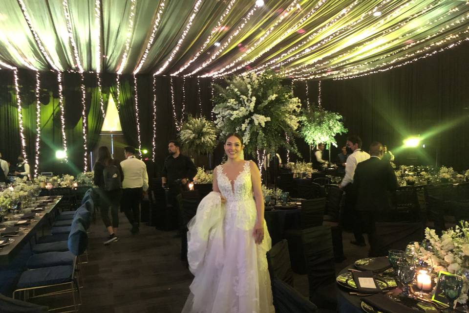 La novia posando