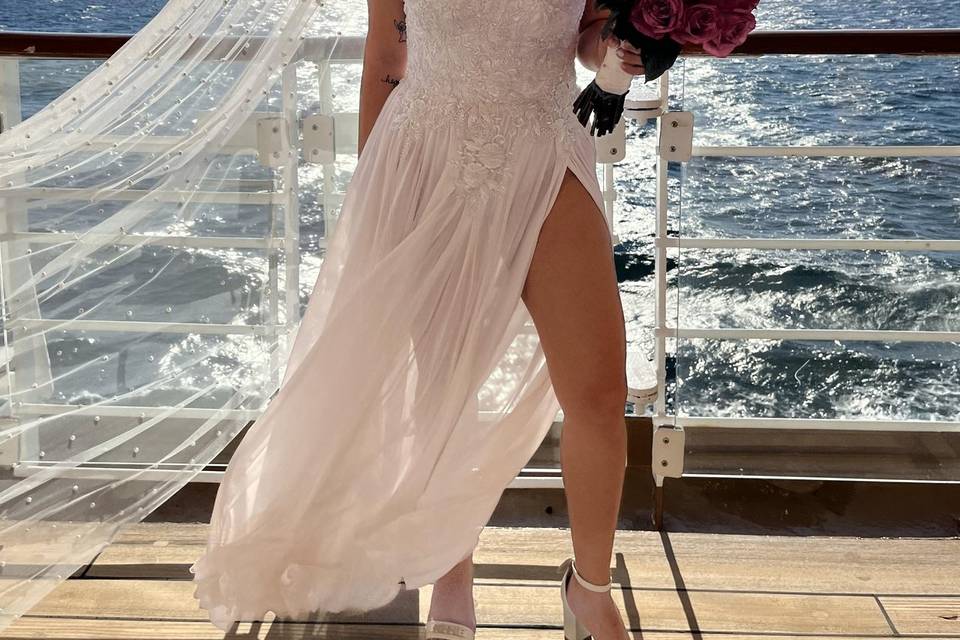 Novia que se casó en crucero