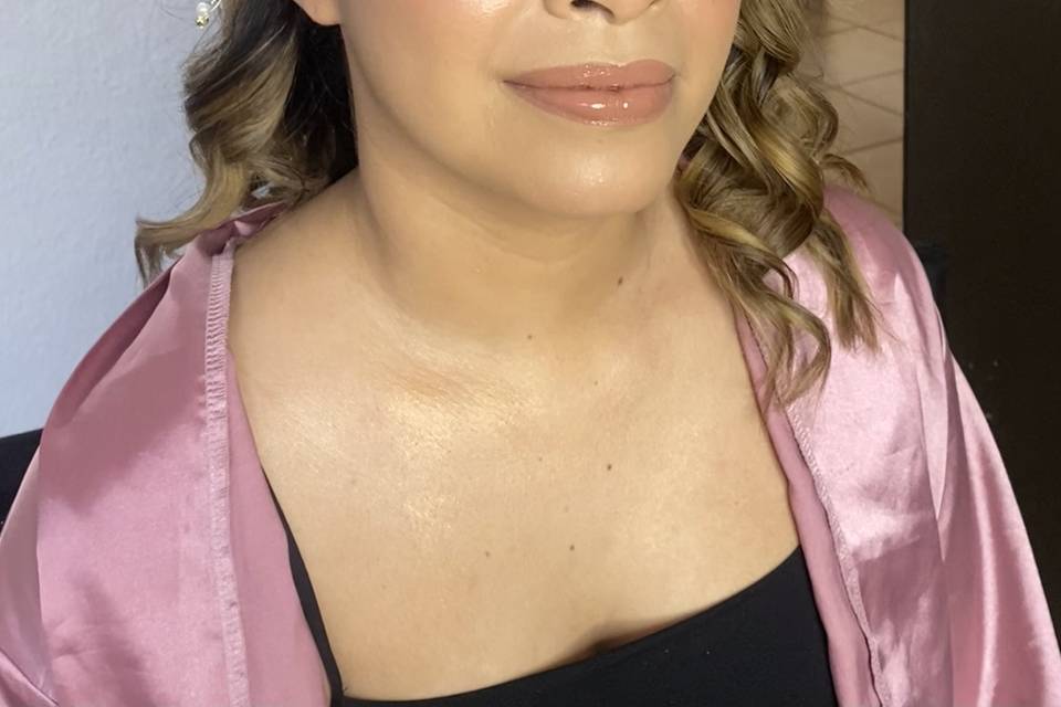 Maquillaje brillante