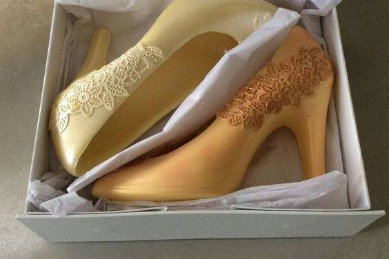 Caja de zapatillas de chocolate