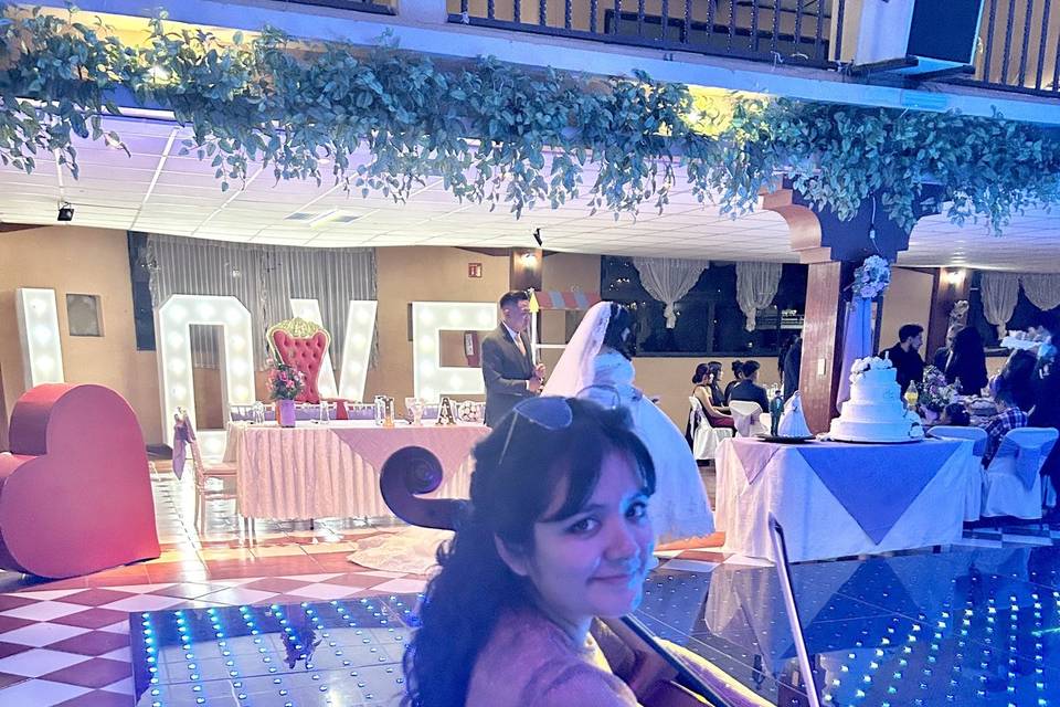 Violoncellista en evento