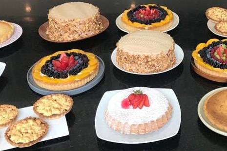 Presentación de mesa de postre