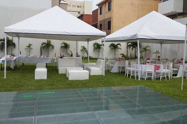 Carpas, pistas, zona lounge