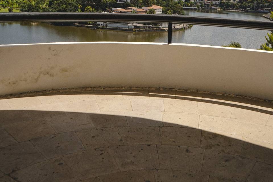 Vista al lago de terraza