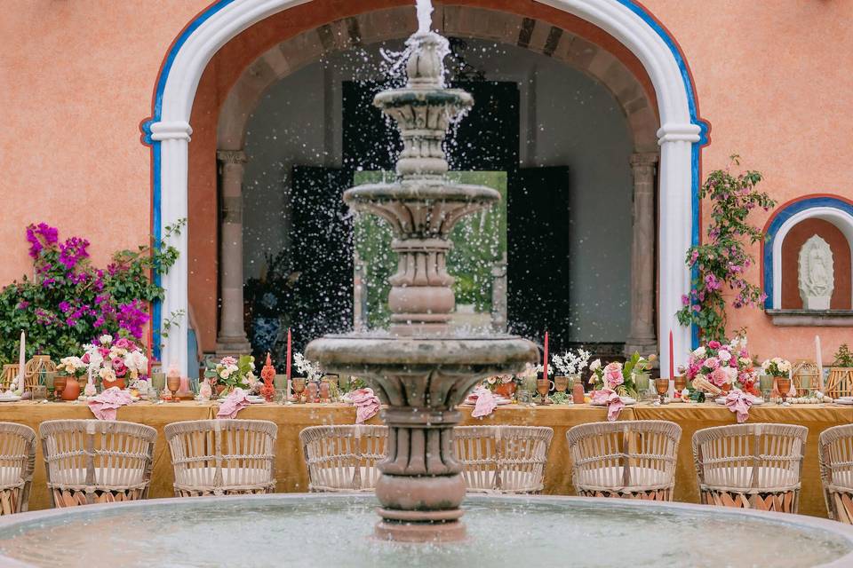 Fuente de patio central