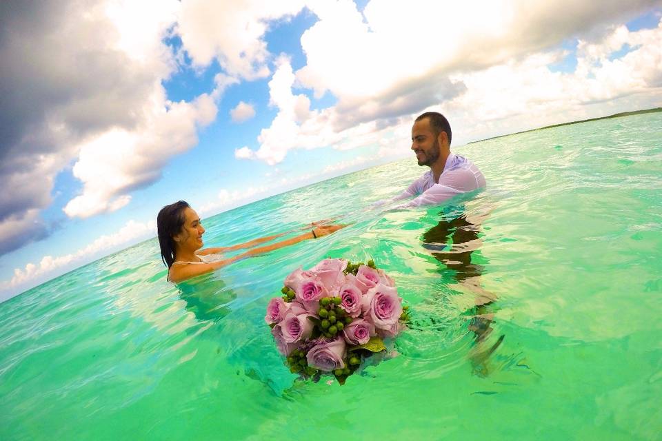 Boda en el cielo, Cozumel