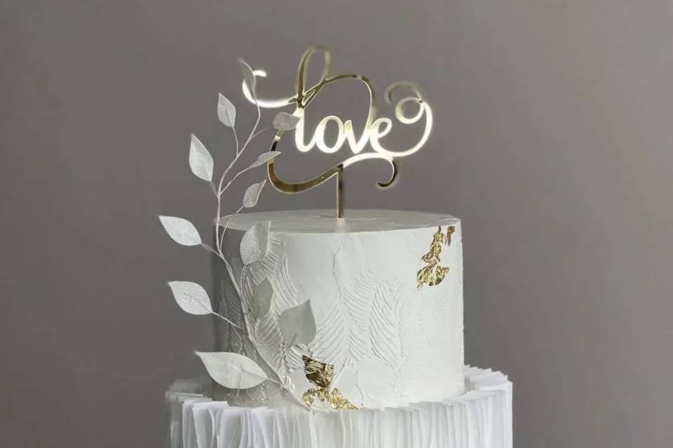 Un pastel de bodas
