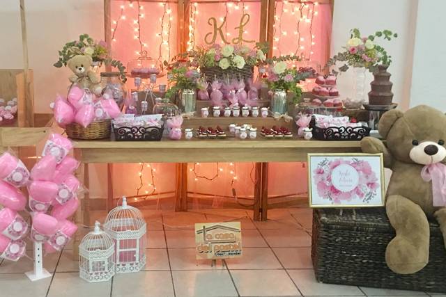 Candy bar mobiliario rústico