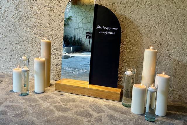 Espejo con velas