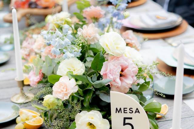 Centro de mesa estilo garden