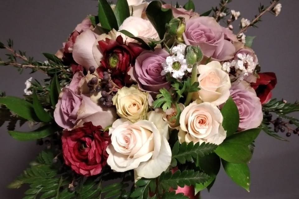 Bouquet tonos rosas