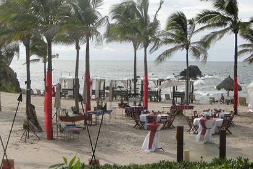 Recepción en la playa