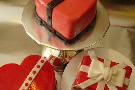Pasteles con corazones