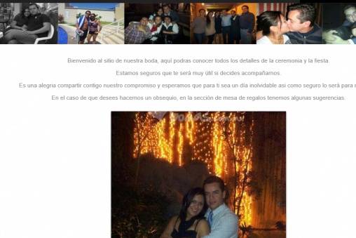 Página de boda