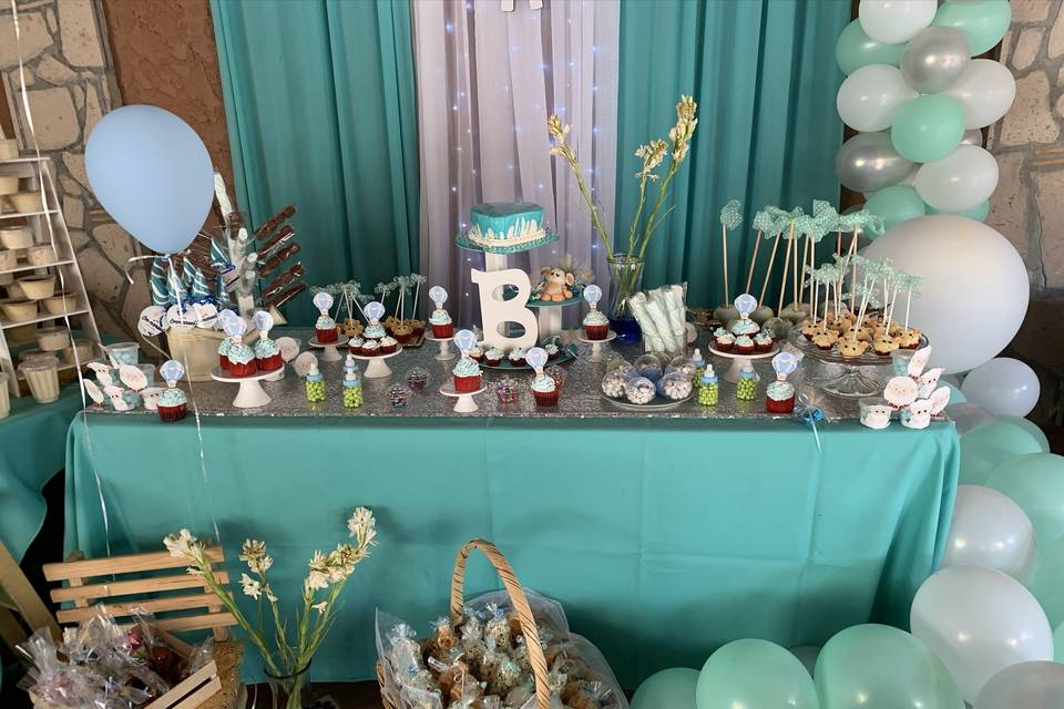 Candy bar en todos azules