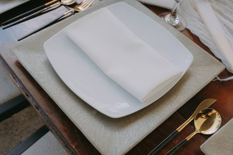 Detalle en la cristalería