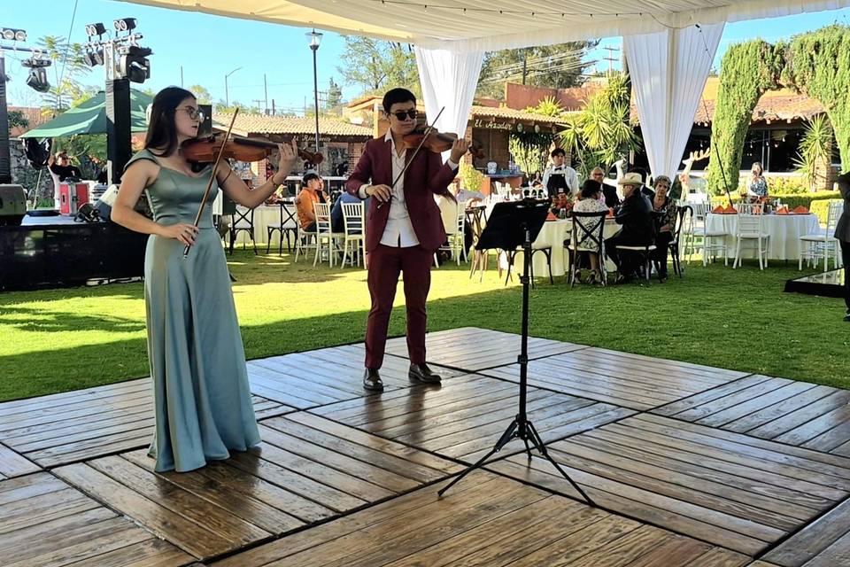 Dúo de violín banquete